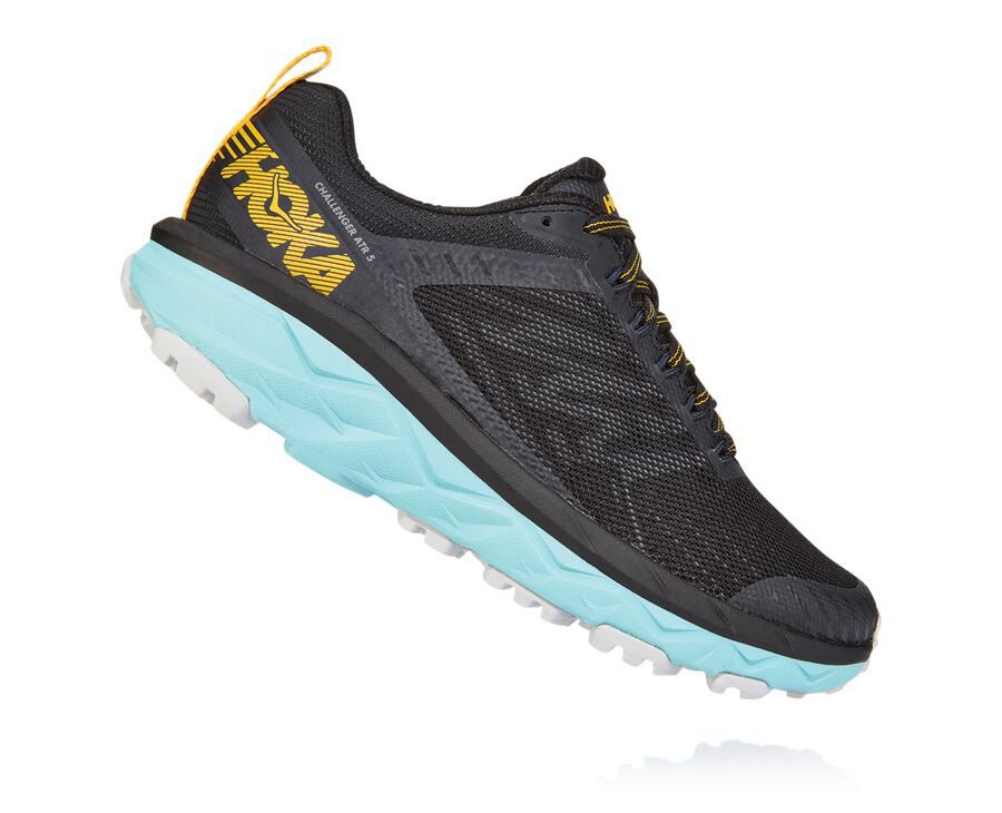 Hoka One One Womens Trail Shoes - Challenger ATR 5 - Black - YJTX28596